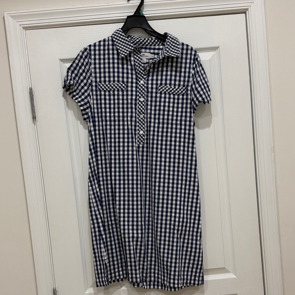 Vineyard Vines women’s Dress in Navy and White Gingham size 12 new dress